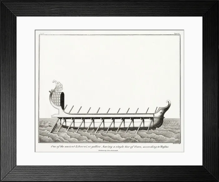Framed Print : An ancient Liburni or Galley with a single tier of rows Framed Print : An ancient Liburni or Galley with a single tier of rows