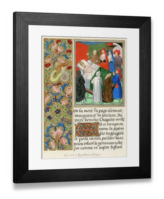 Framed Print : POPE CLEMENS VI DIES Framed Print : POPE CLEMENS VI DIES