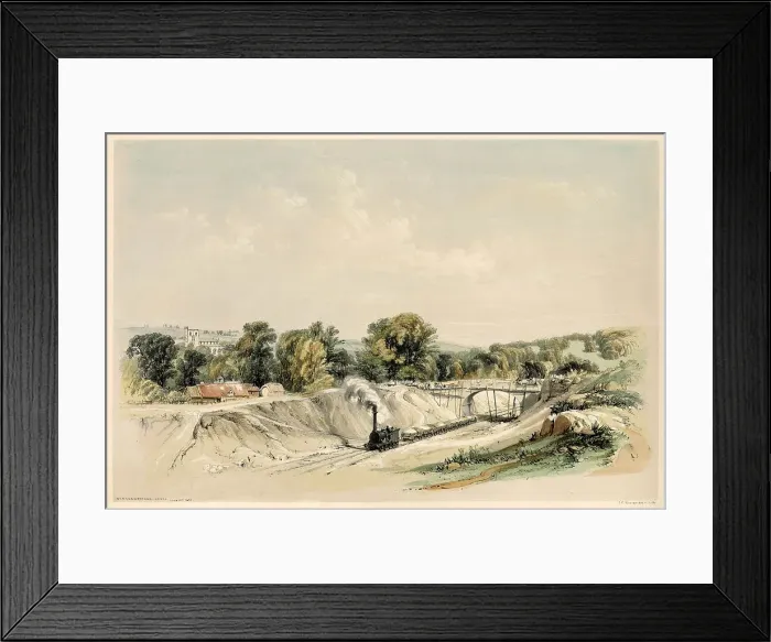 Framed Print : Railway construction, Berkhamsted, Herts. 1837 Framed Print : Railway construction, Berkhamsted, Herts. 1837