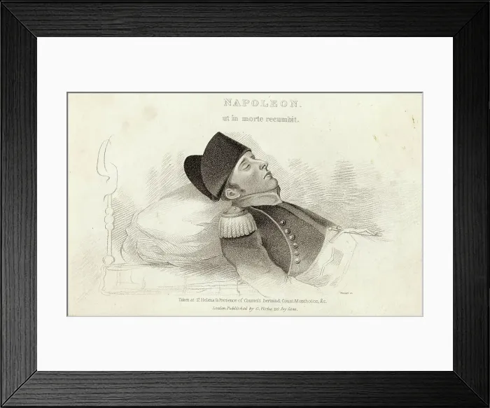Framed Print : Napoleon on his deathbed Framed Print : Napoleon on his deathbed