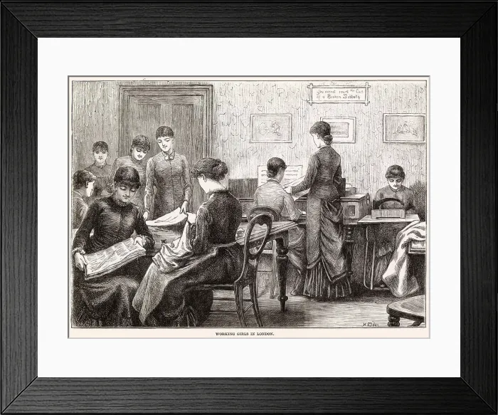 Framed Print : Home for working girls in London. Date: 1882 Framed Print : Home for working girls in London. Date: 1882