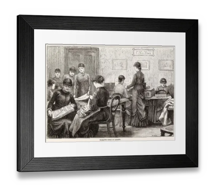 Framed Print : Home for working girls in London Date: 1882 Framed Print : Home for working girls in London Date: 1882