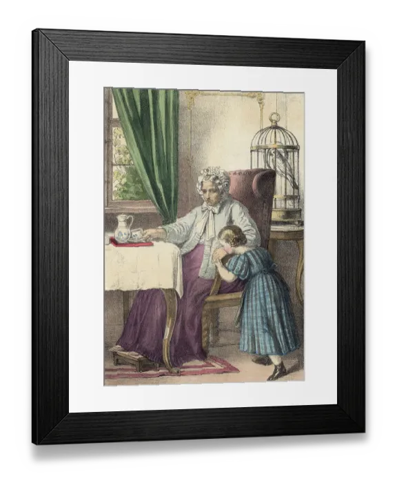 Framed Print : Great Aunt Family Old Age Circa 1850 Die Urgrosstante Framed Print : Great Aunt Family Old Age Circa 1850 Die Urgrosstante