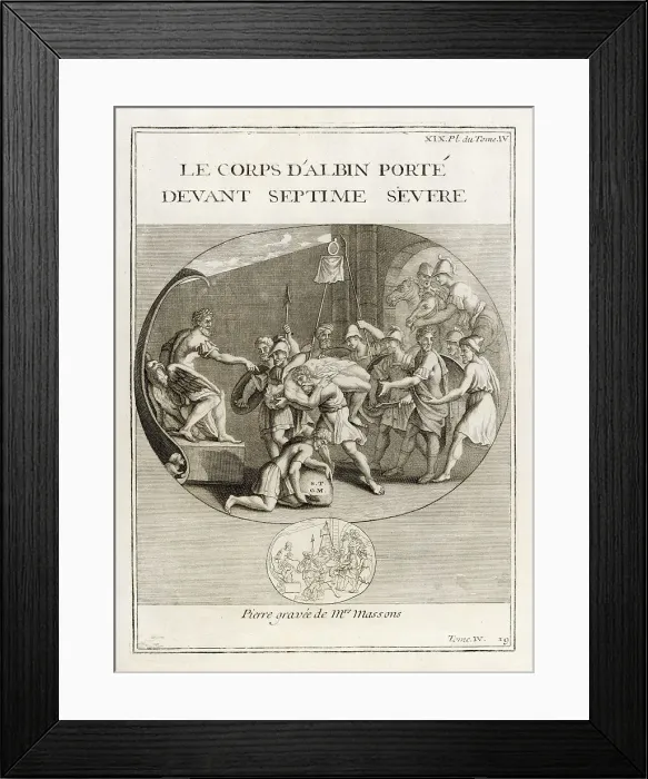Framed Print : CLODIUS ALBINUS DEAD Framed Print : CLODIUS ALBINUS DEAD