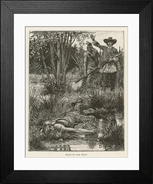 Framed Print : AMERICA / KING PHILIPS WAR Framed Print : AMERICA / KING PHILIPS WAR