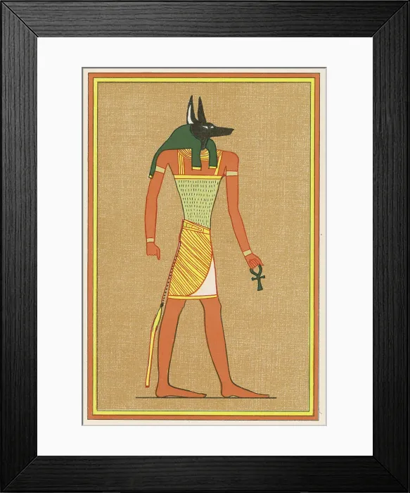 Framed Print : Anubis, god of the dead, with head of a jackel Framed Print : Anubis, god of the dead, with head of a jackel