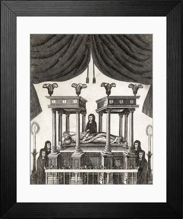 Framed Print : Funerals Queen Mary Ii Death Wife William Iii Framed Print : Funerals Queen Mary Ii Death Wife William Iii