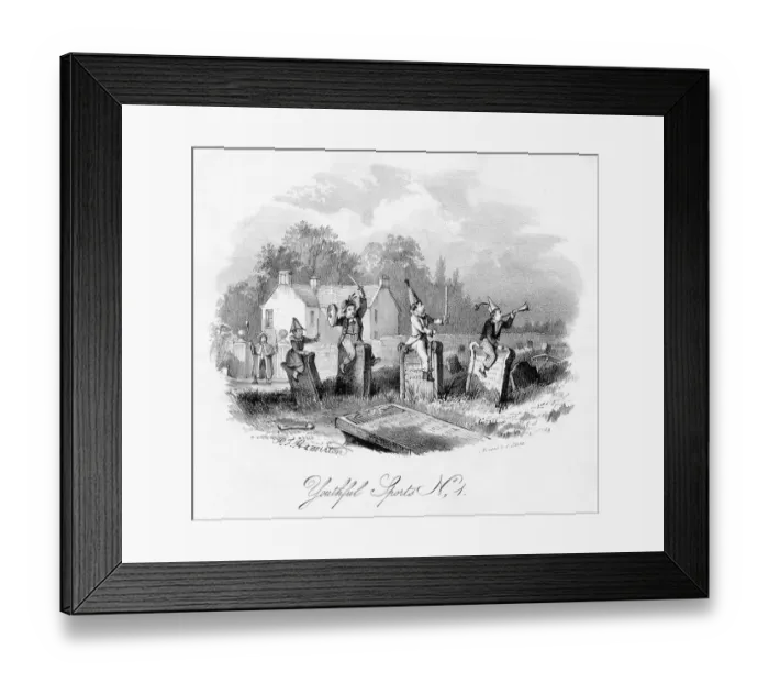 Framed Print : BOYS IN CEMETERY Framed Print : BOYS IN CEMETERY