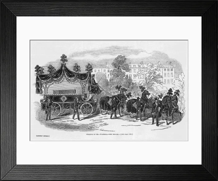 Framed Print : Funerals Connell Death Daniel 1847 Hearse History Framed Print : Funerals Connell Death Daniel 1847 Hearse History