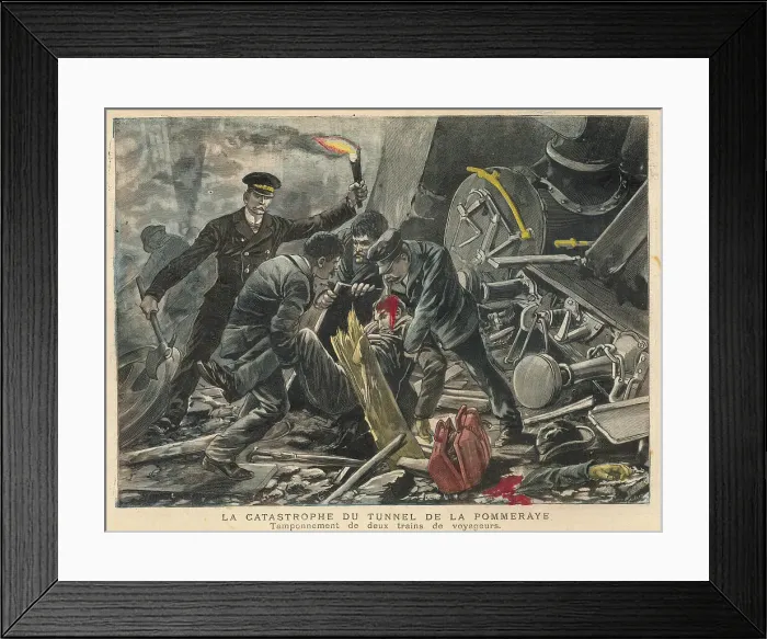 Framed Print : COLLISION IN A TUNNEL Framed Print : COLLISION IN A TUNNEL