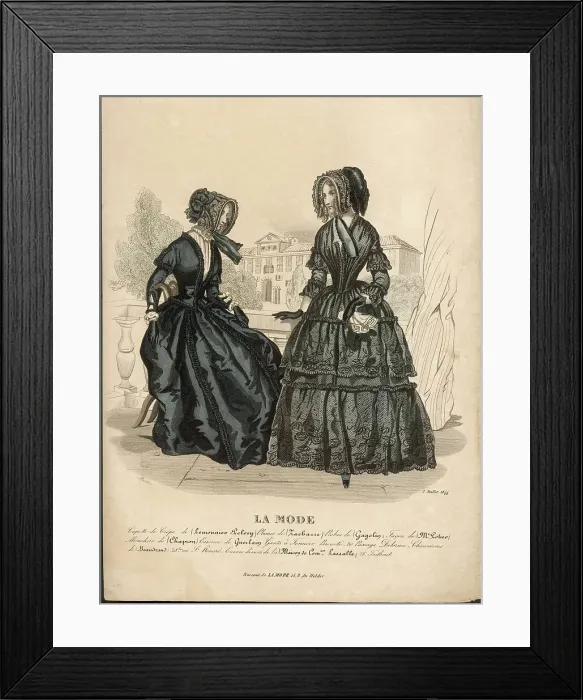 Framed Print : MOURNING DRESS / 1844 Framed Print : MOURNING DRESS / 1844