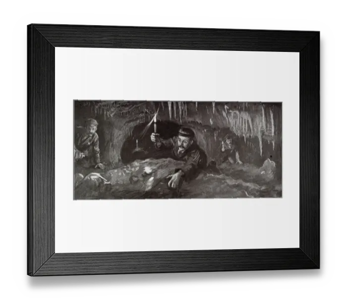 Framed Print : Bagshawe cavern, Derbyshire. Date: 1903 Framed Print : Bagshawe cavern, Derbyshire. Date: 1903