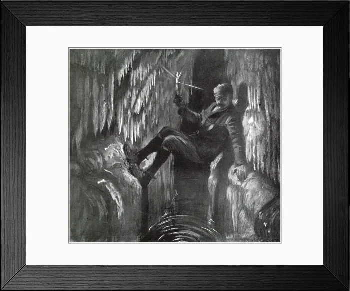 Framed Print : Bagshawe cavern, Derbyshire. Date: 1903 Framed Print : Bagshawe cavern, Derbyshire. Date: 1903