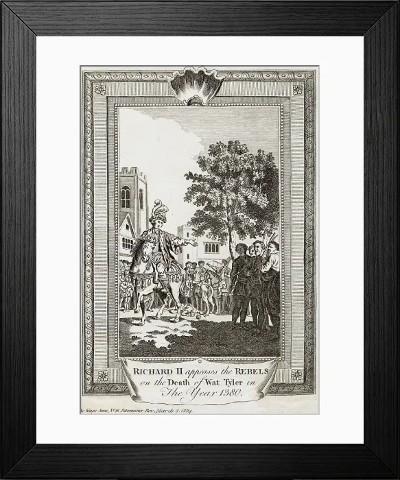 Framed Print : King Richard II and the Peasants Revolt Framed Print : King Richard II and the Peasants Revolt