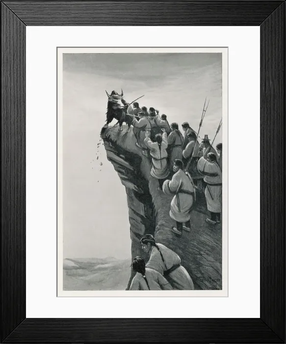 Framed Print : TIBETANS YAK SACRIFICE Framed Print : TIBETANS YAK SACRIFICE
