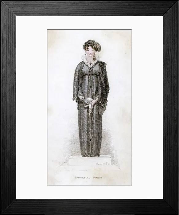Framed Print : MOURNING / DRESS - 1811 Framed Print : MOURNING / DRESS - 1811