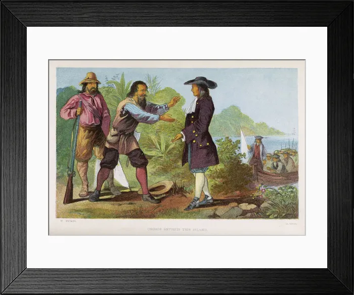 Framed Print : CRUSOE REVISITS ISLAND Framed Print : CRUSOE REVISITS ISLAND