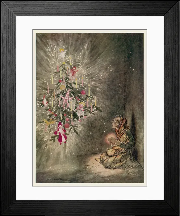 Framed Print : Matchgirl Tree Customs Christmas Freezes Death