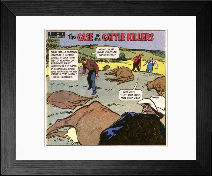 Framed Print : UFOS / MISSOURI CATTLE Framed Print : UFOS / MISSOURI CATTLE