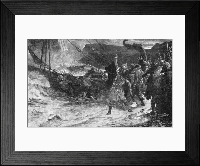 Framed Print : VIKING FUNERAL / DICKSEE Framed Print : VIKING FUNERAL / DICKSEE