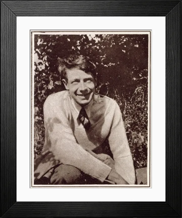 Framed Print : David Garnett (1892 - 1981), writer, soon after the publication of Lady into fox'. Date: 1923 Framed Print : David Garnett (1892 - 1981), writer, soon after the publication of Lady into fox'. Date: 1923