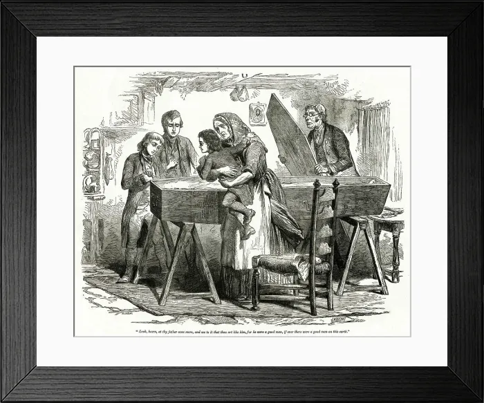 Framed Print : LOOKING AT DEAD FATHER Framed Print : LOOKING AT DEAD FATHER