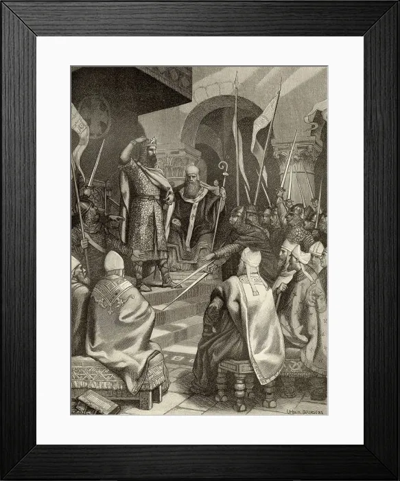 Framed Print : Hugues Capet is elected king of France by the nobles, at Senlis Date: 987 Framed Print : Hugues Capet is elected king of France by the nobles, at Senlis Date: 987