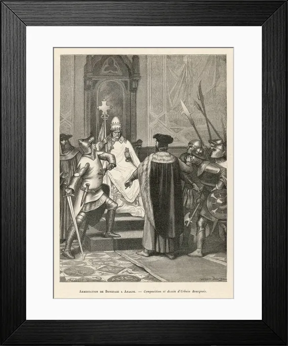 Framed Print : Bonifacius Arrested Events Italy September 1303 Framed Print : Bonifacius Arrested Events Italy September 1303