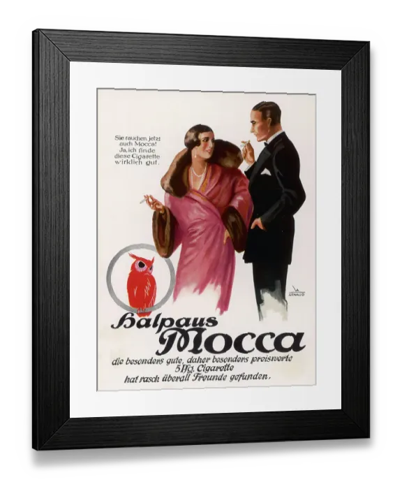 Framed Print : CIGARETTE AD / DIE DAME Framed Print : CIGARETTE AD / DIE DAME