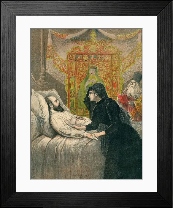 Framed Print : TSAR ALEXANDER DEATHBED Framed Print : TSAR ALEXANDER DEATHBED
