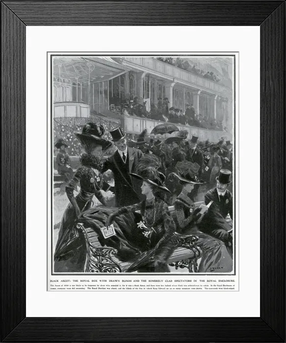 Framed Print : Black Ascot 1910 Framed Print : Black Ascot 1910