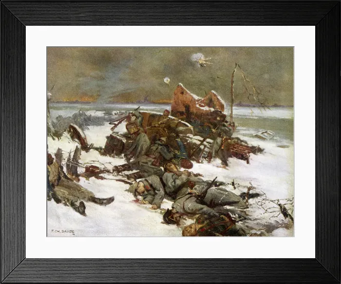 Framed Print : WWI / GERMAN DEAD IN SNOW Framed Print : WWI / GERMAN DEAD IN SNOW