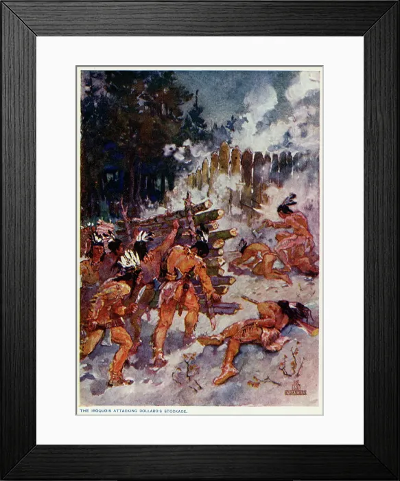 Framed Print : DOLLARD FIGHTS IROQUOIS Framed Print : DOLLARD FIGHTS IROQUOIS