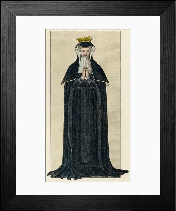 Framed Print : MOURNING DRESS, C16 Framed Print : MOURNING DRESS, C16