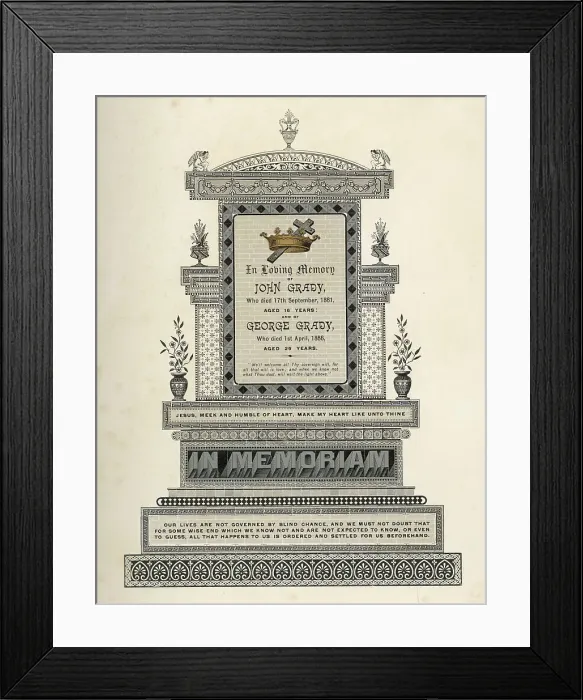 Framed Print : FUNERAL SOUVENIR Framed Print : FUNERAL SOUVENIR