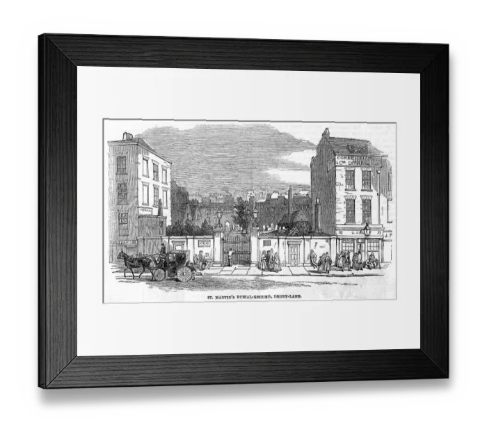Framed Print : CEMETERY, DRURY LANE Framed Print : CEMETERY, DRURY LANE