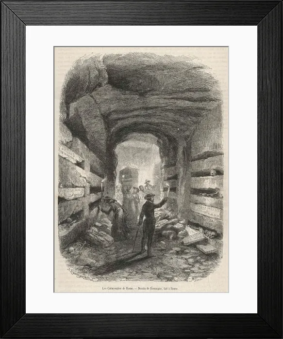Framed Print : CATACOMBS, ROMEC Framed Print : CATACOMBS, ROMEC