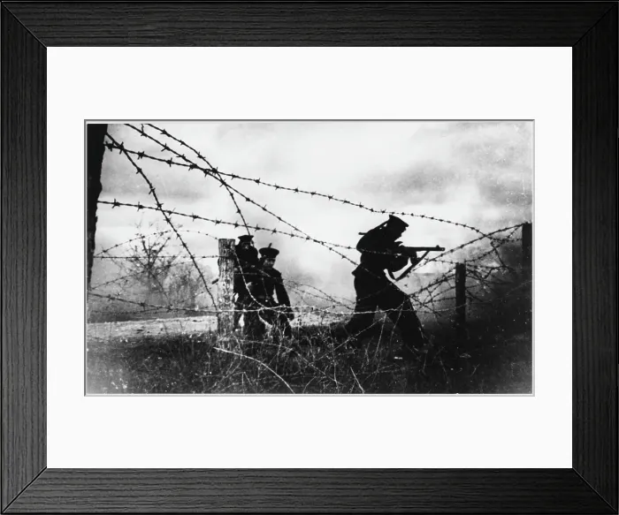 Framed Print : SOVIET MARINES & WIRE Framed Print : SOVIET MARINES & WIRE