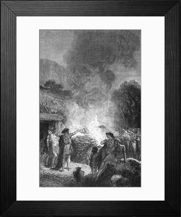 Framed Print : Iron Age Funeral Scene Social Scenes Pre History Framed Print : Iron Age Funeral Scene Social Scenes Pre History