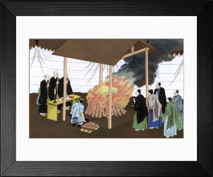 Framed Print : JAPANESE CREMATION Framed Print : JAPANESE CREMATION