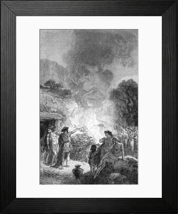 Framed Print : IRON AGE FUNERAL Framed Print : IRON AGE FUNERAL