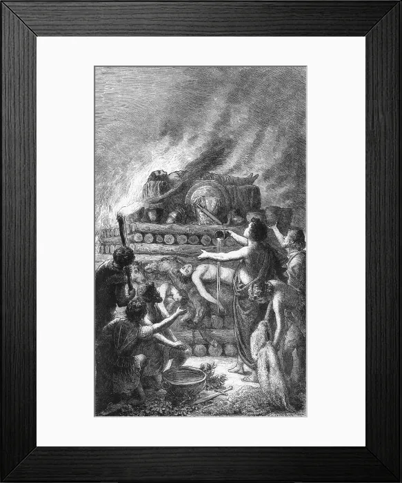 Framed Print : CREMATION, ANCIENT GREEK Framed Print : CREMATION, ANCIENT GREEK