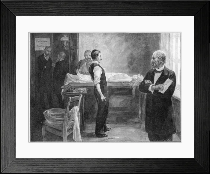 Framed Print : RECOGNITION AT AUTOPSY Framed Print : RECOGNITION AT AUTOPSY