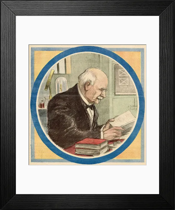 Framed Print : EDOUARD EUGENE BRANLY (1844 - 1940), French engineer who developed wireless telegraphy. Date: 1923 Framed Print : EDOUARD EUGENE BRANLY (1844 - 1940), French engineer who developed wireless telegraphy. Date: 1923