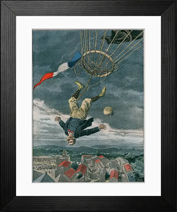Framed Print : BALLOON ACCIDENT 1899 Framed Print : BALLOON ACCIDENT 1899
