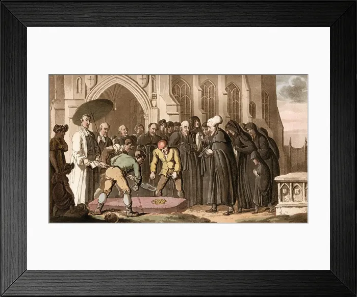 Framed Print : Dr Syntax at the funeral of his wife Framed Print : Dr Syntax at the funeral of his wife