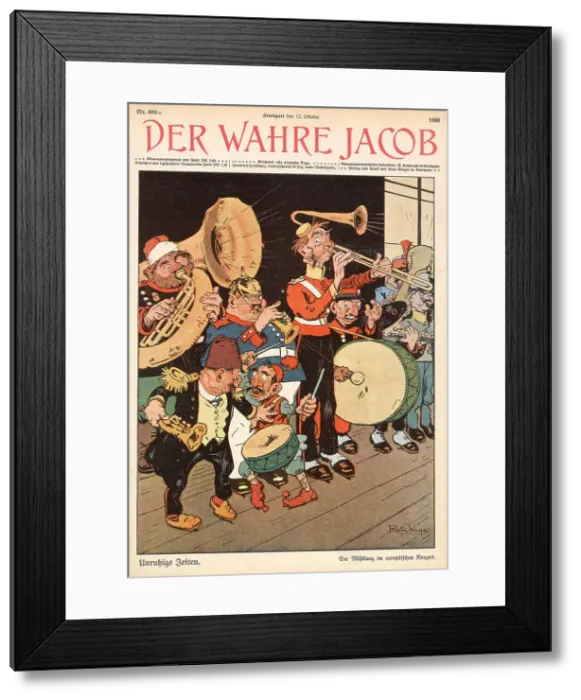 Framed Print : The Balkans a false note in the European concert Date: 1909 Framed Print : The Balkans a false note in the European concert Date: 1909
