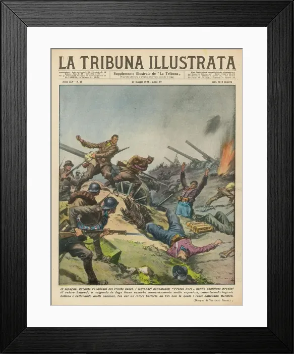 Framed Print : Italians Fight Basques Events Spain Civil War Framed Print : Italians Fight Basques Events Spain Civil War