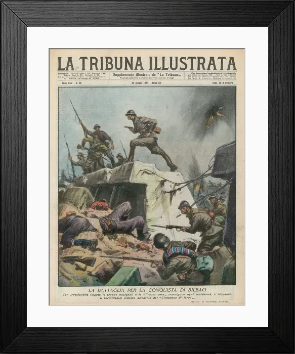 Framed Print : NATIONALISTS TAKE BILBAO Framed Print : NATIONALISTS TAKE BILBAO