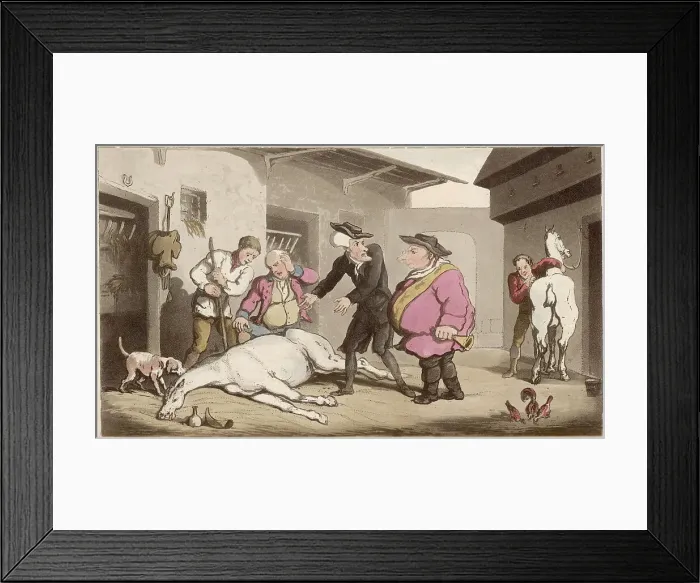 Framed Print : Dr Syntax, Death of Punch (his horse) Framed Print : Dr Syntax, Death of Punch (his horse)